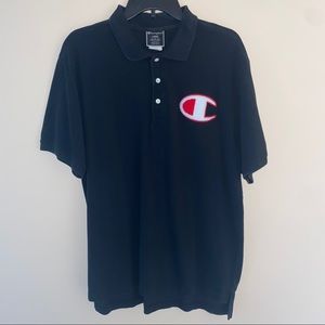 Champion Black Polo Oversized Large Fits Big